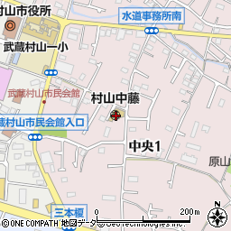 高原福祉会村山中藤保育園周辺の地図