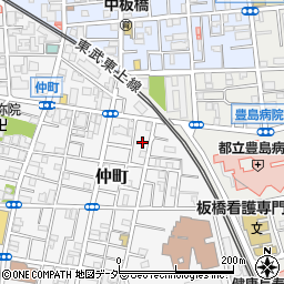 東京都板橋区仲町10周辺の地図