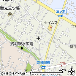 東京都武蔵村山市三ツ藤3丁目51-36周辺の地図