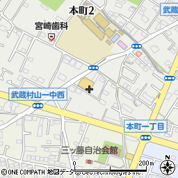 スーパーオザム村山店周辺の地図