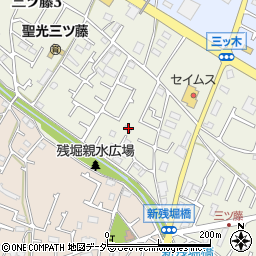 東京都武蔵村山市三ツ藤3丁目49-3周辺の地図