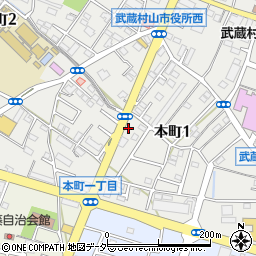 セブンイレブン武蔵村山本町１丁目店周辺の地図