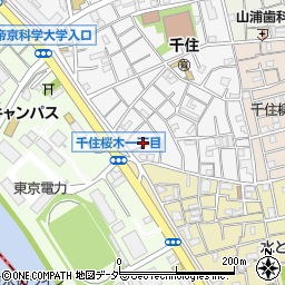 東京都足立区千住元町6周辺の地図