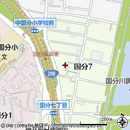 千葉県市川市国分7丁目7周辺の地図