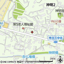 東京都武蔵村山市神明2丁目11周辺の地図