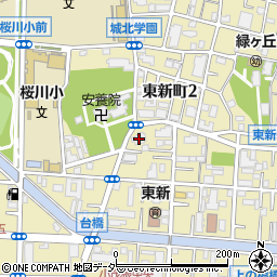 板橋区役所　いこいの家・桜川周辺の地図