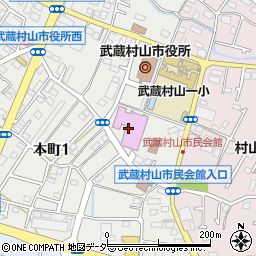 武蔵村山市民会館周辺の地図