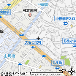 東京都板橋区弥生町80周辺の地図