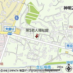 武蔵村山市役所　第五老人福祉館周辺の地図