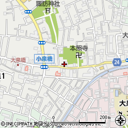 東京都練馬区西大泉3丁目11-7周辺の地図