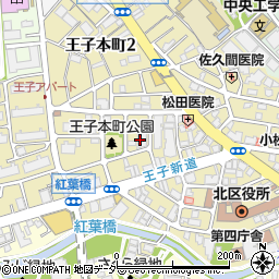 東京都北区王子本町周辺の地図