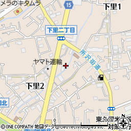 東京都東久留米市下里2丁目14周辺の地図