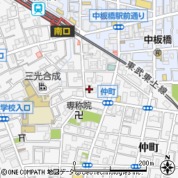 まいばすけっと板橋仲町店周辺の地図