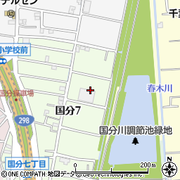 千葉県市川市国分7丁目10周辺の地図