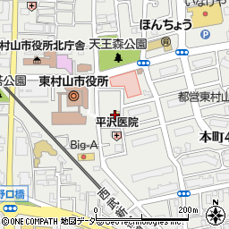 ファミリーマート東村山本町店周辺の地図