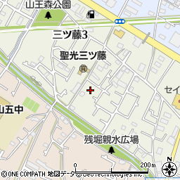 東京都武蔵村山市三ツ藤3丁目40-7周辺の地図