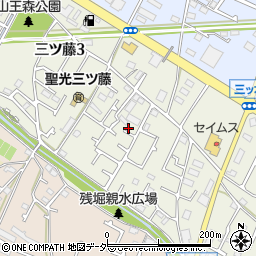 東京都武蔵村山市三ツ藤3丁目45-8周辺の地図