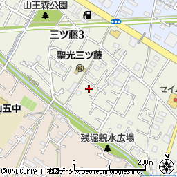 東京都武蔵村山市三ツ藤3丁目40周辺の地図