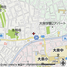 東京都練馬区西大泉3丁目3周辺の地図