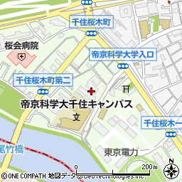 東京都足立区千住桜木2丁目3周辺の地図