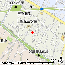 東京都武蔵村山市三ツ藤3丁目40-2周辺の地図