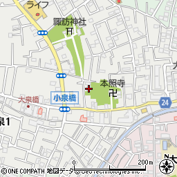 東京都練馬区西大泉3丁目11-11周辺の地図