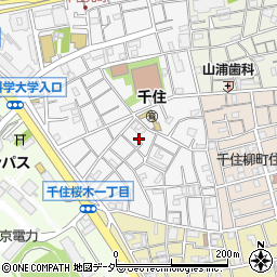 東京都足立区千住元町12周辺の地図