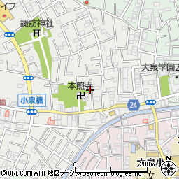 東京都練馬区西大泉3丁目11-41周辺の地図