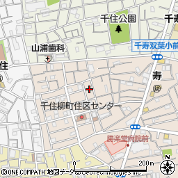 東京都足立区千住柳町26周辺の地図