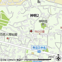東京都武蔵村山市神明2丁目56-3周辺の地図