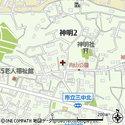 東京都武蔵村山市神明2丁目56周辺の地図