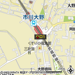 デイリーヤマザキ市川大野駅前店周辺の地図