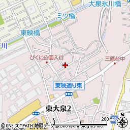 東京都練馬区東大泉2丁目周辺の地図