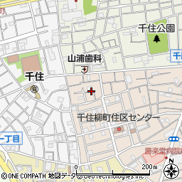 東京都足立区千住柳町39周辺の地図