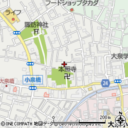 東京都練馬区西大泉3丁目11-36周辺の地図