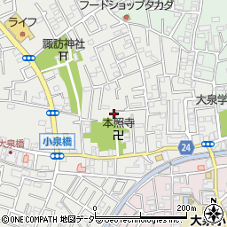 東京都練馬区西大泉3丁目11周辺の地図