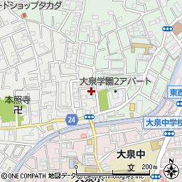 東京都練馬区西大泉3丁目1-14周辺の地図