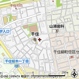 東京都足立区千住元町16周辺の地図