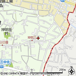 東京都武蔵村山市神明2丁目110周辺の地図