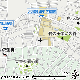 東京都練馬区西大泉1丁目周辺の地図