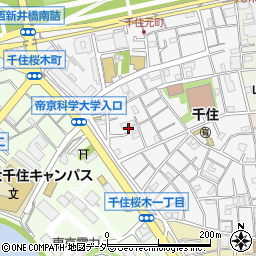 東京都足立区千住元町22周辺の地図