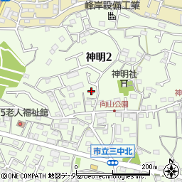 東京都武蔵村山市神明2丁目56-2周辺の地図