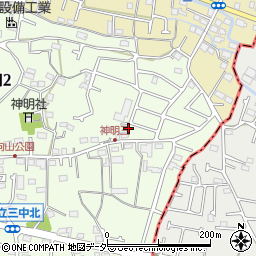東京都武蔵村山市神明2丁目110-3周辺の地図