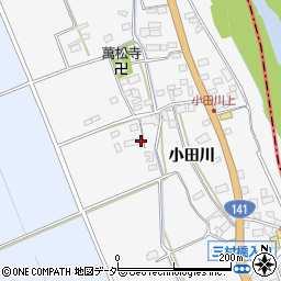 山梨県韮崎市中田町小田川356周辺の地図
