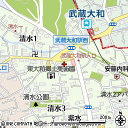 武蔵大和駅前郵便局 ＡＴＭ周辺の地図