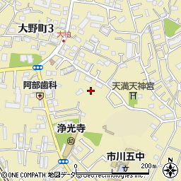 千葉県市川市大野町周辺の地図