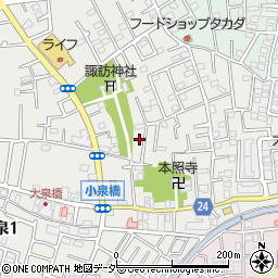 東京都練馬区西大泉3丁目13-47周辺の地図