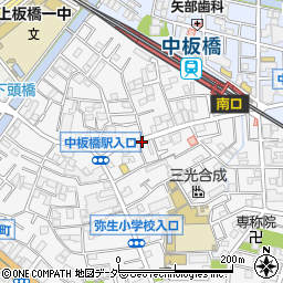 東京都板橋区弥生町周辺の地図