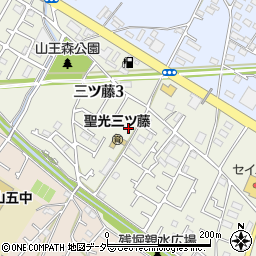 東京都武蔵村山市三ツ藤3丁目36周辺の地図