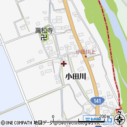 山梨県韮崎市中田町小田川49周辺の地図